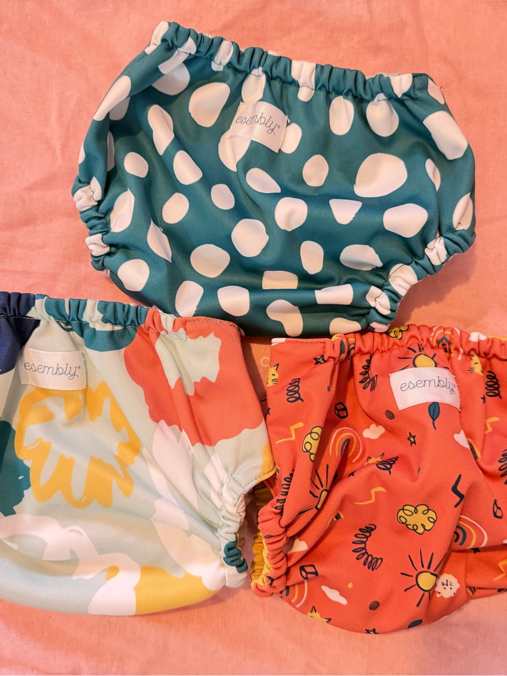 Esembly Baby Size 1 Diaper Outers Snap - set of 3